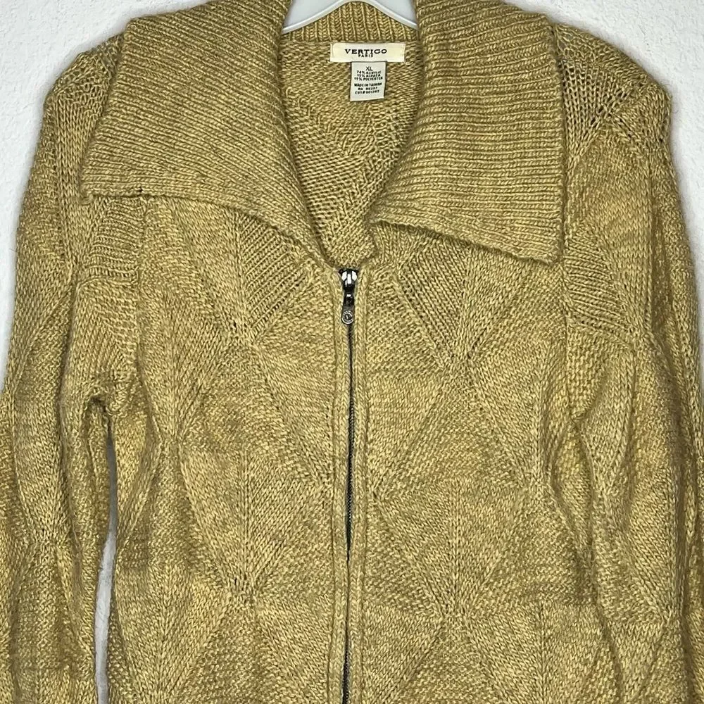 Vintage Vertigo Paris‎ Zip Cardigan Sweater